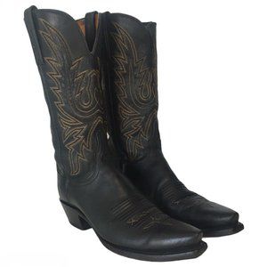 Lucchese 1883 N4559 Western Black Cowboy Boots